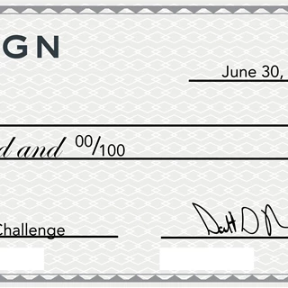 Large Check Graphic Signage